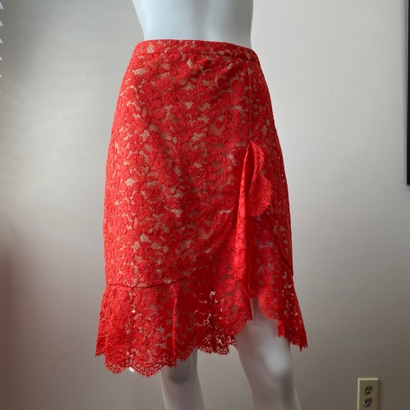 NWT Roberto Cavalli Gonna red lace skirt - Picture 4 of 9